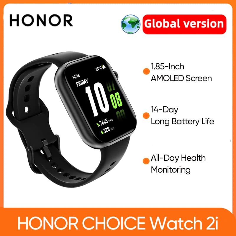 Global Version HONOR CHOICE Watch 2i Smart Watch 14-Day Long Battery life 1.85" AMOLED Screen Bluetooth Call on Watch