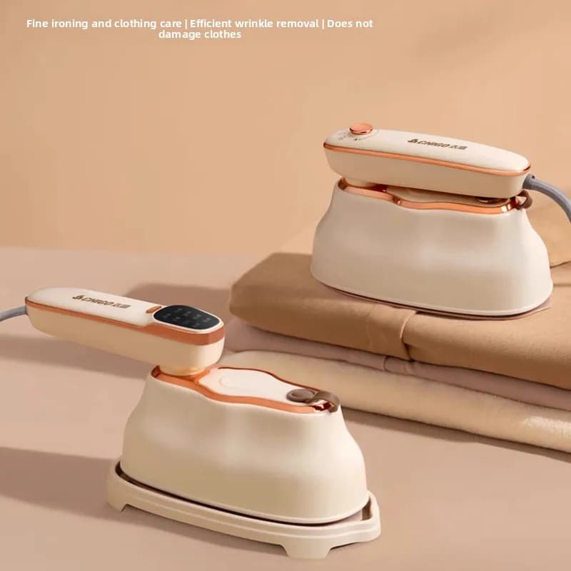 Mini ferro da stiro a vapore portatile, vaporizzatore portatile regolabile con grande serbatoio dell'acqua e pieghevole 180 ° , Cura dell'indumento da viaggio