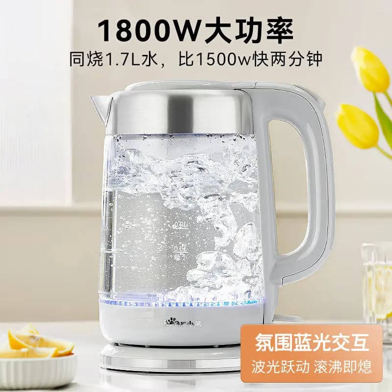 Large Capacity Glass Electric Kettle Automatic Power Failure Household Insulation Portable Kettle for Daily Use