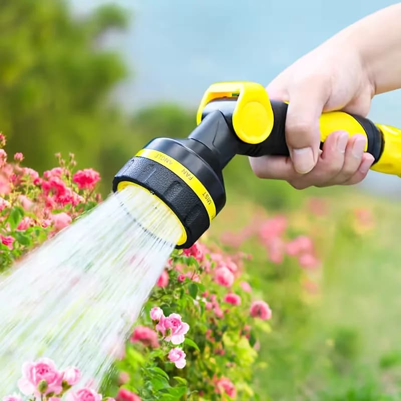 Ugello per tubo da giardino ad alta pressione multiuso per autolavaggio/arrigazione/pulizia del patio Impugnatura ergonomica leggera Connessione universale