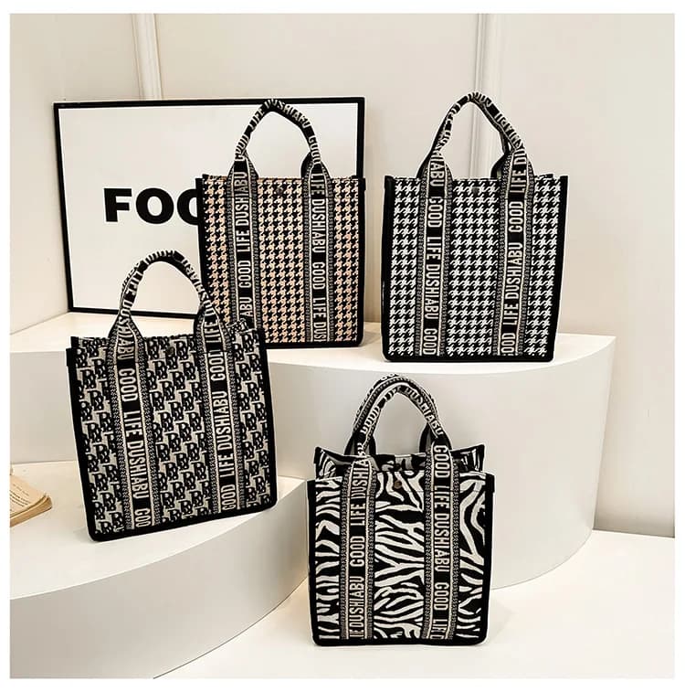 Borsa casual Borsa per il pranzo Faionable Borsa da lavoro per pendolari Borsa per documenti Borsa portatile da donna Borsa per mamma Materiale in tela B...