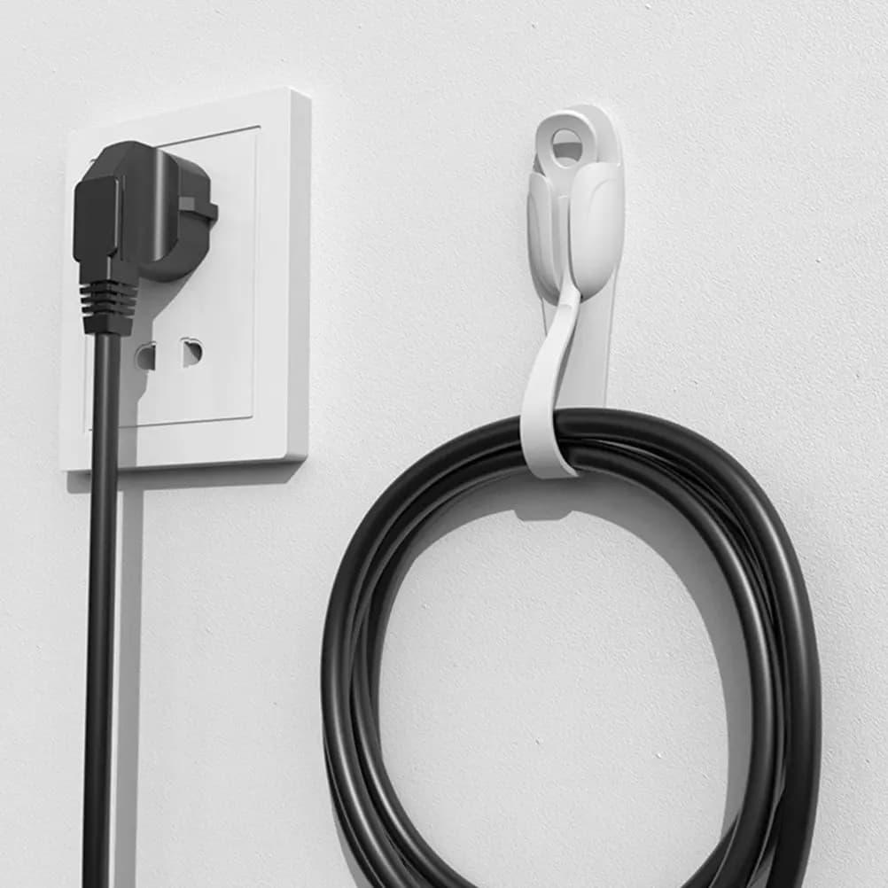 6Pcs Cord Keeper Cable Organizer Adhesive Wire Holder for Kitchen Office Bathroom TV Blender Hair Dryer Air Fryer Coffee Pot
