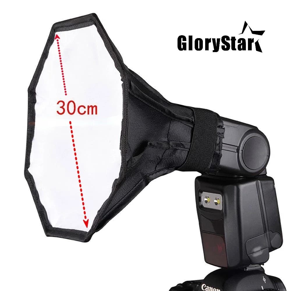 Diffusore flash ottagonale 30 cm 12 pollici 8 quadrati Mini Softbox per Canon Nikon YongNuo Speedlite Accessori per studio fotografico Soft Box