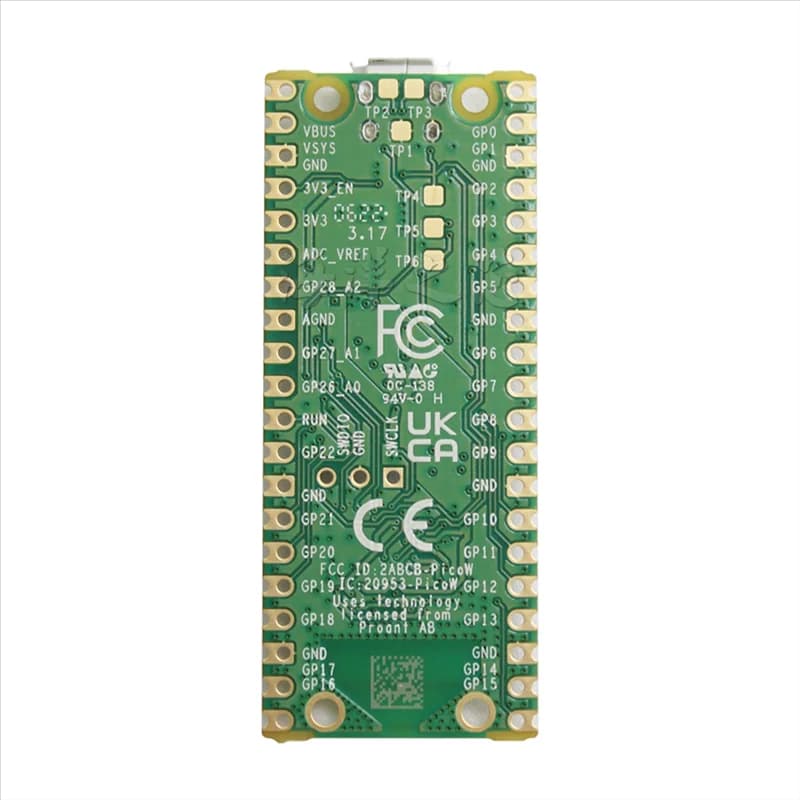 #269F For Raspberry Pi Pico W Board with Wireless WIFI Module RP2040 Development Board Supports Micro-Python Welded (green)