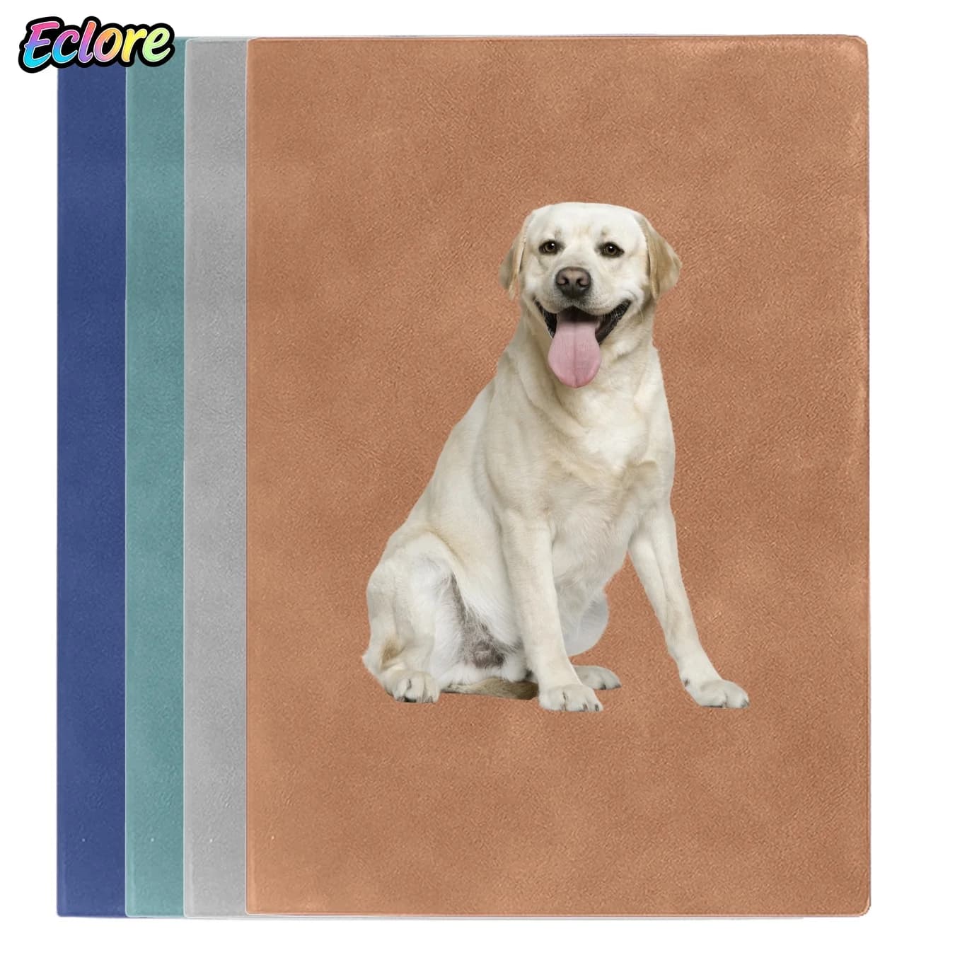Soft Leather Notebook with Sitting Yellow Labrador Design for Journaling, Office, Meeting, Study, Gift, School, Planner