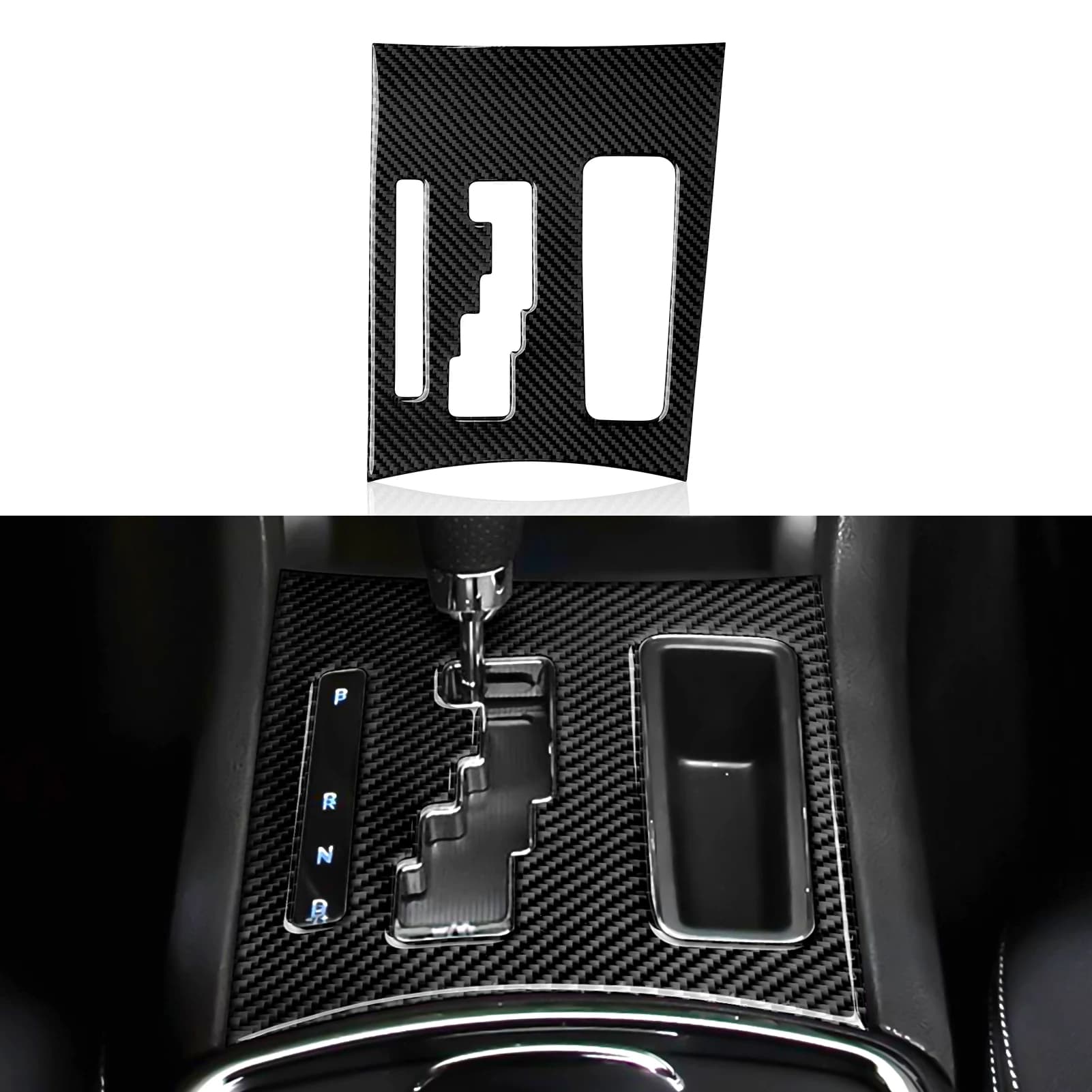Per Chrysler 300 (2011-2014) Console centrale Pannello del cambio Adesivo interno in morbida fibra di carbonio Accessori per finiture auto