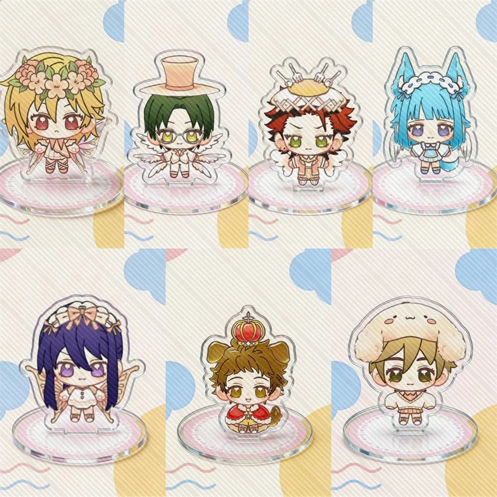 Gioco da 10 cm Ensemble Stars!! Portachiavi in acrilico con supporto, modello decorativo da scrivania, personaggi cosplay, ornamenti e accessori, ottimi regali di Natale