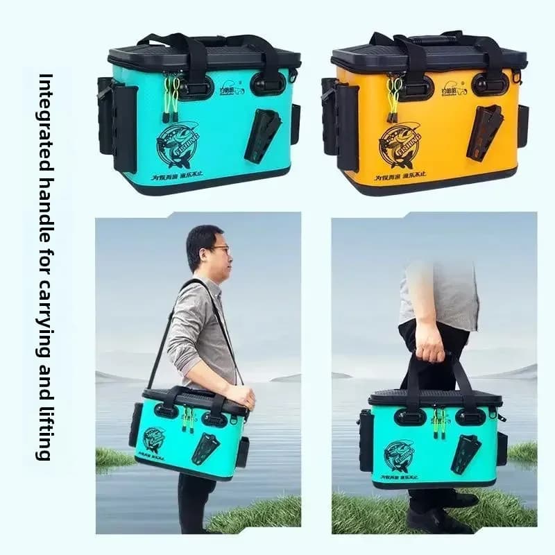 Multifunctional Hard Fishing Tackle Boxes With Built‑in Rod Holder Insert Sub‑Storage Box Portable Gear Container For Sea Rock