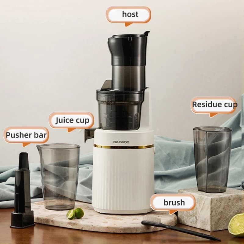 Portable Smooth Electric Squeezer - Cold Screw Press Extractor for Citrus and Fruit 220 V Spremiagrumi Without Filter