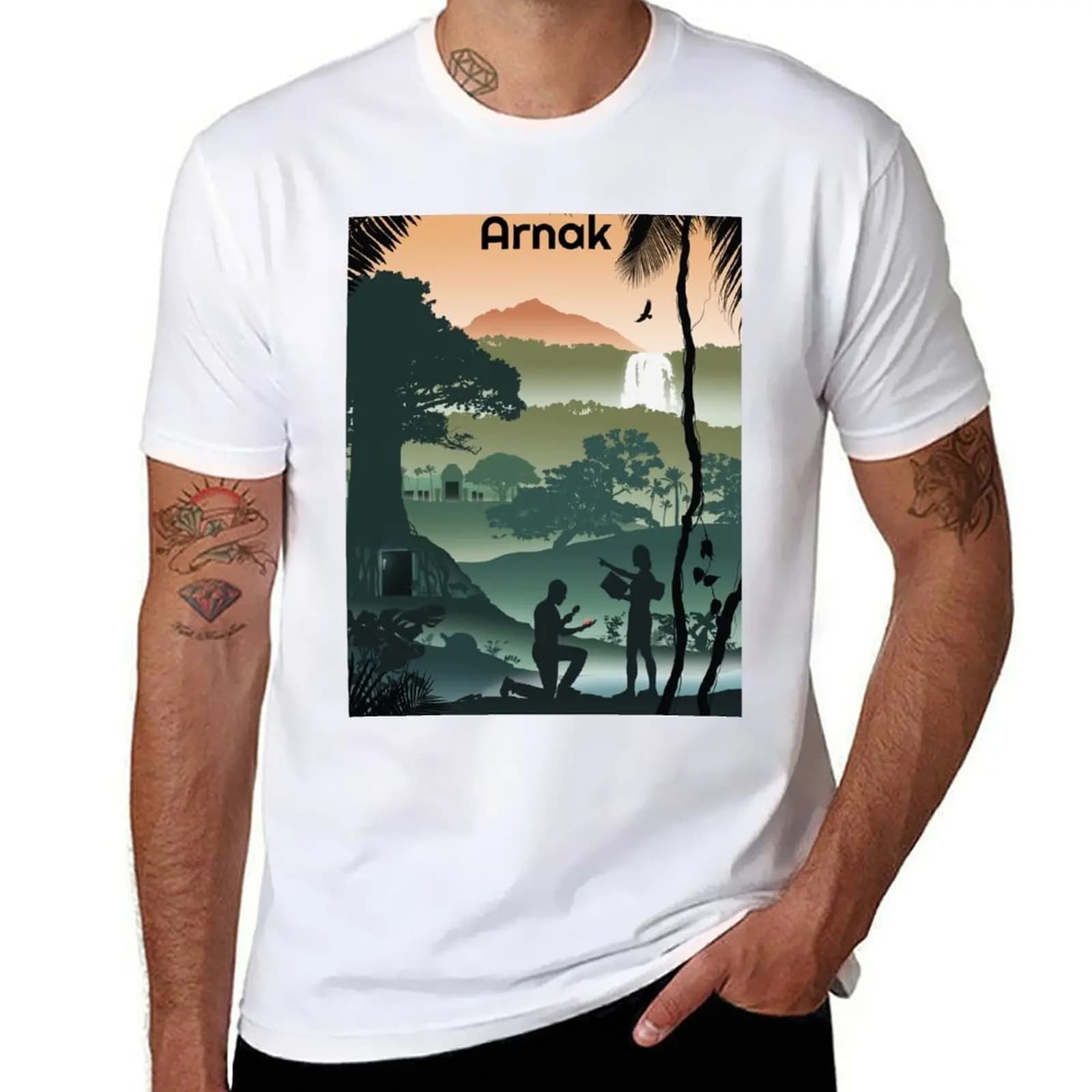 T-shirt con stampa del gioco da tavolo Lost Ruins of Arnak, t-shirt a maniche corte di grandi dimensioni