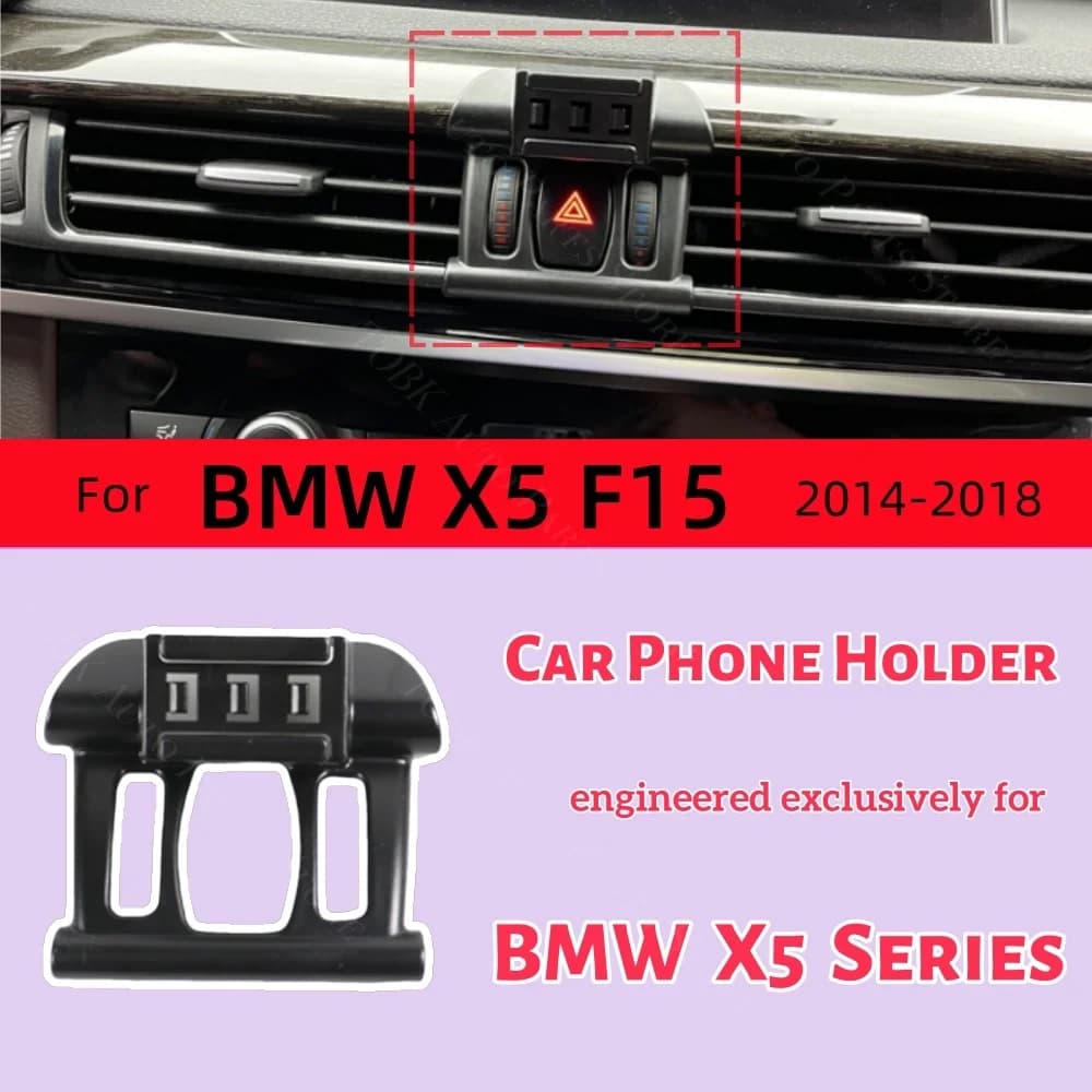 Supporto magnetico per telefono con ricarica wireless per BMW X5 F15 2014-2018 2015 2017 Base speciale per staffa fissa Accessori per montaggio MagSafe