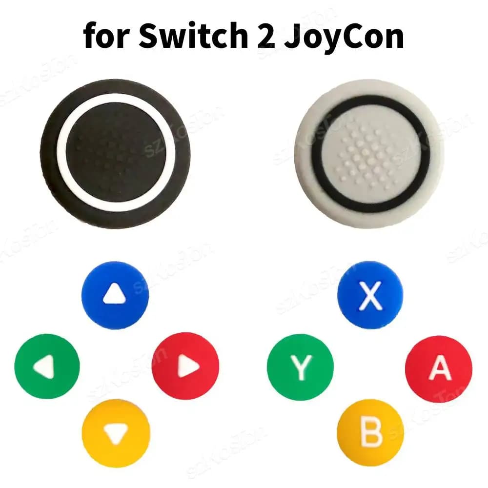 Set di Copri-Controller in Silicone per Switch 2, Grip per JoyCon, Copri-Tasti Direzionali e A/B/X/Y per Accessori Switch 2