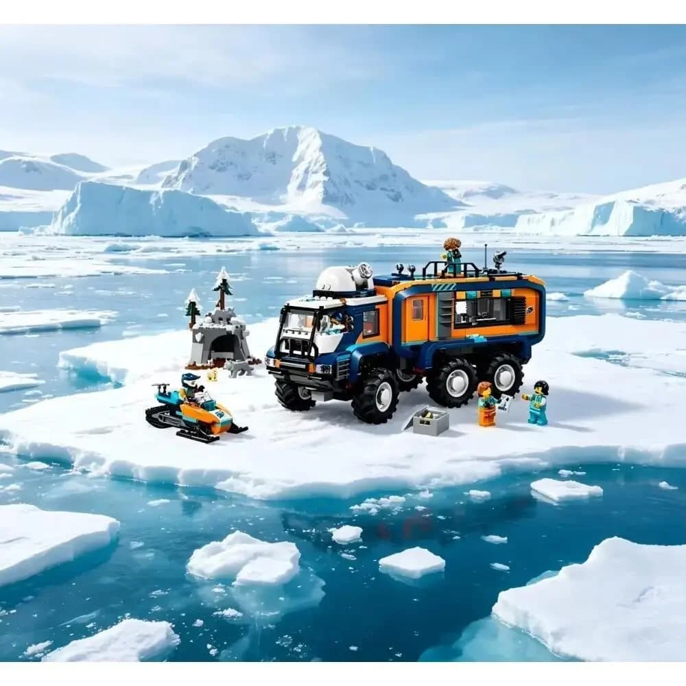 Northern Exploration Lab Truck Building Blocks Precise Model Christmas 1064pcs Gifts Bedroom Desktop Ornament