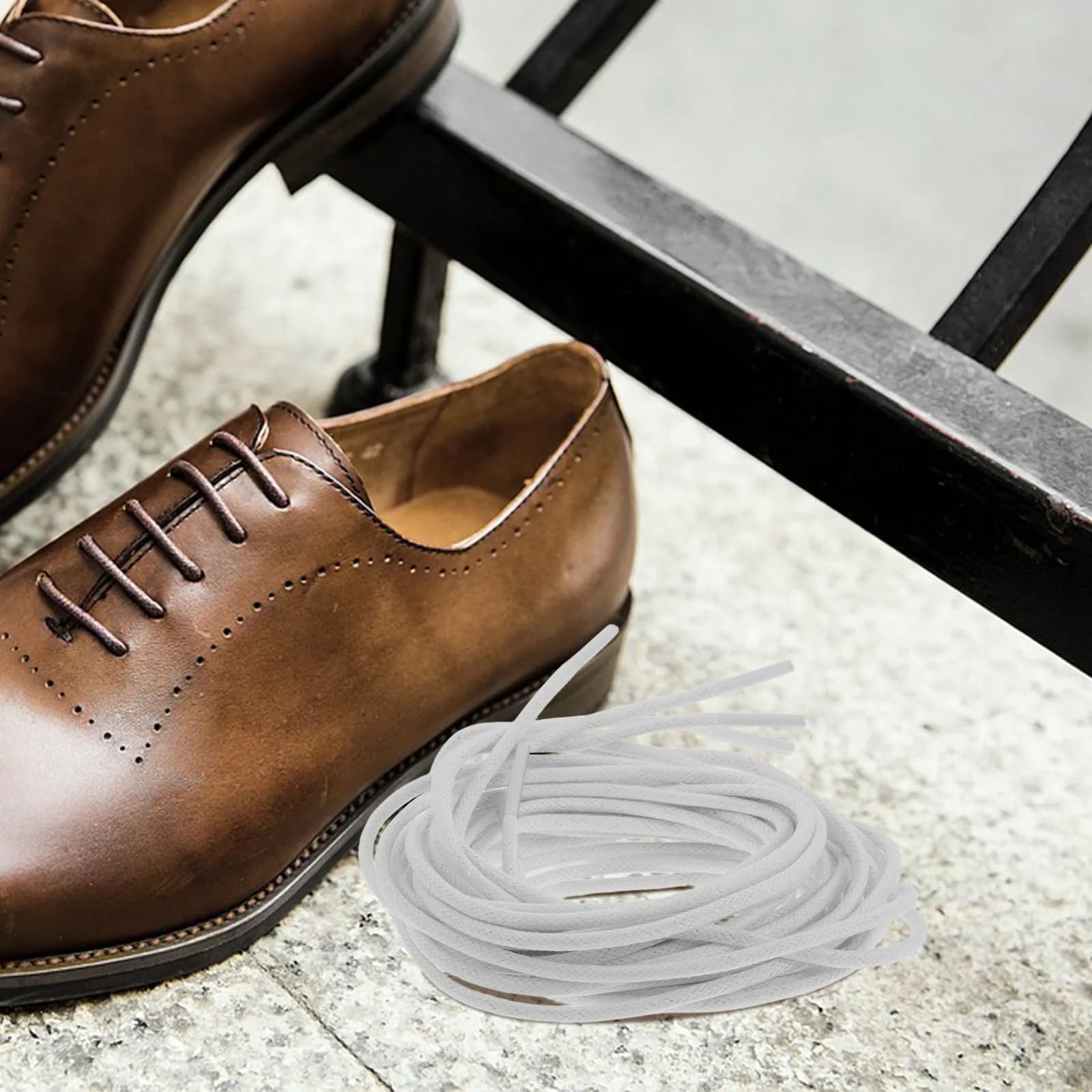 4 Pezzi Lacci Rotondi Cerati per Scarpe Eleganti e Stivali Uomo Donna, Resistenti per Lavoro, Escursionismo, Snowboard, Golf