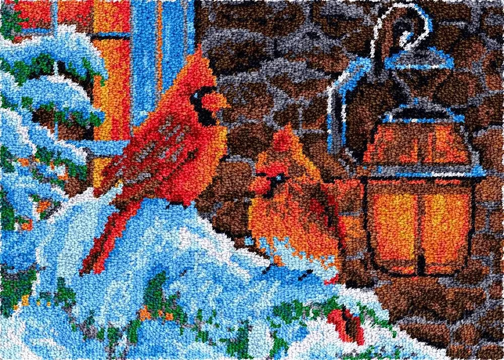 American Cardinal Tappeto ricamo smyrna gancio di chiusura kit tappeti Uccelli stampati Arazzo Artigianato per adulti Tappeto per hobby artigianale