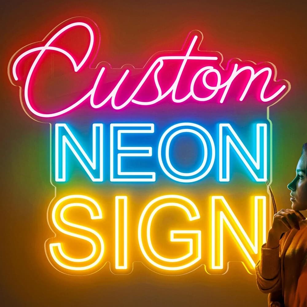 Insegne al Neon Personalizzate in Acrilico, Luce LED per Compleanni Familiari, Bar, Matrimoni, Feste, Aziende, Insegne Commerciali, Lampada Notturna al Neon