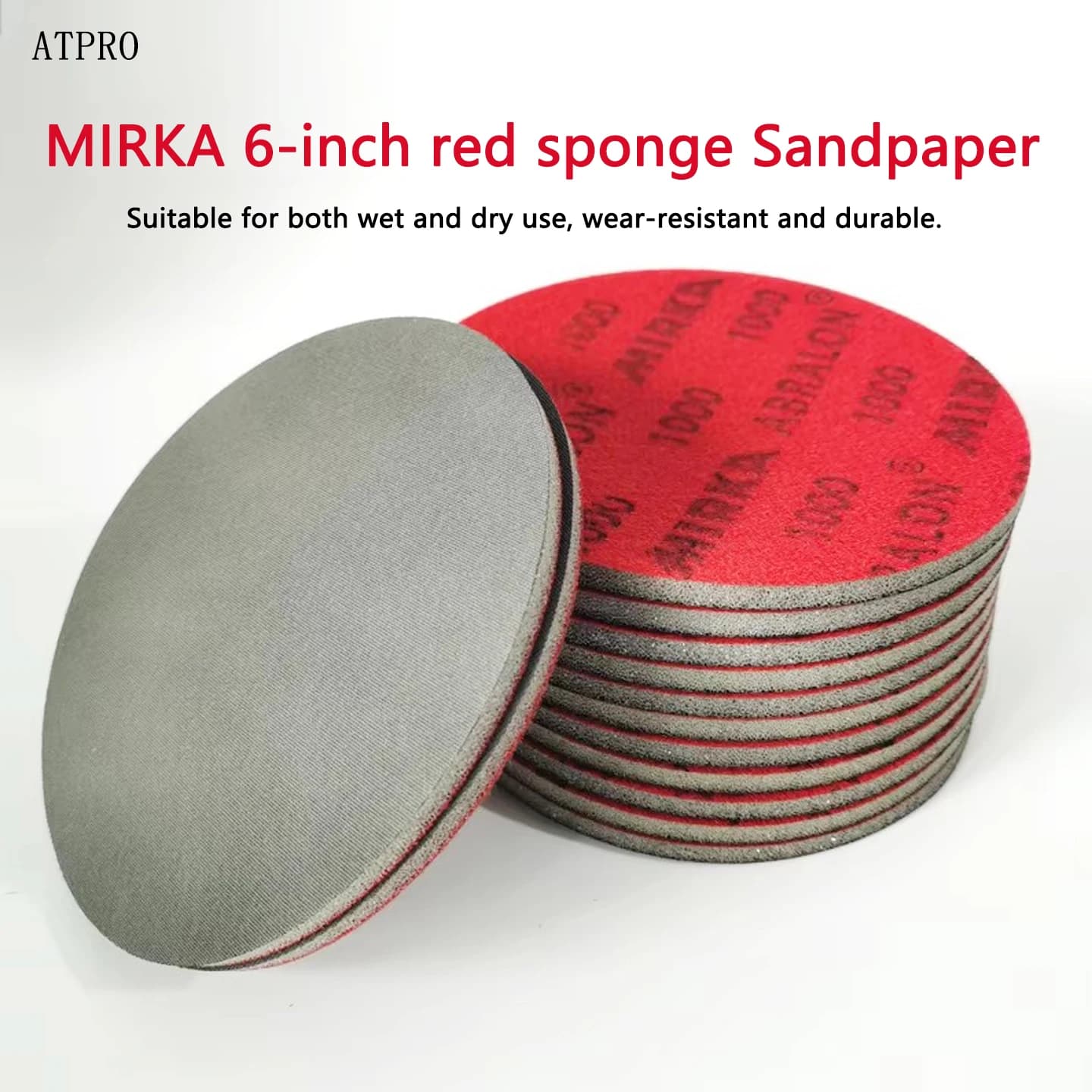 Mirka Abralon 500-4000 Grana Sponge Sangding Foam Hook & Loop sandpaper 6 inch 150mm polishing and polishing discs