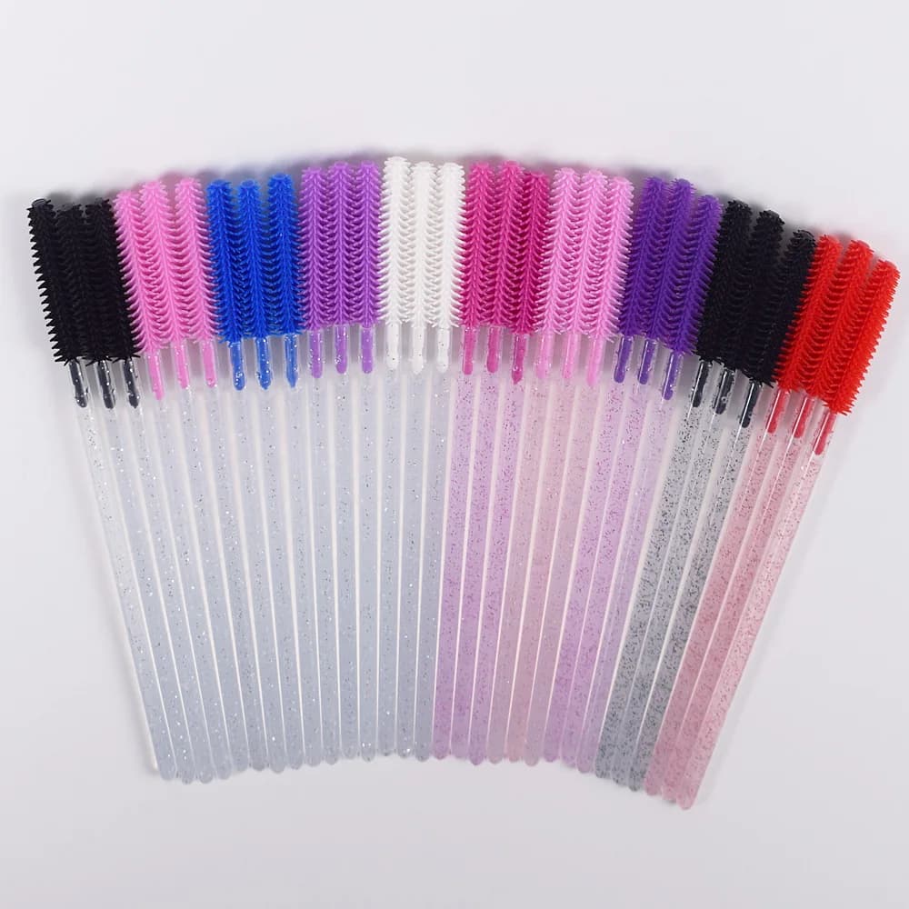 50 Fake Eyelashes Cosmetics Repeated Silicone Eyelash Brush Many times Length of Female Eyelashes Professional Beauty Tool