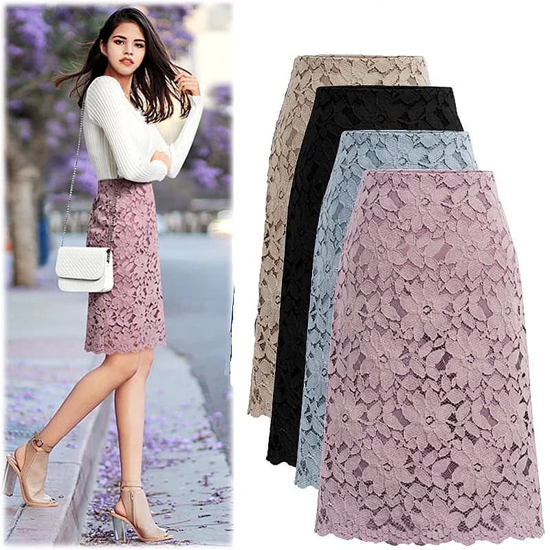 Summer Lace Skirts Women Pencil Skirt Mini Skirt Bodysuit Jumpsuit Playsuit Matching Set