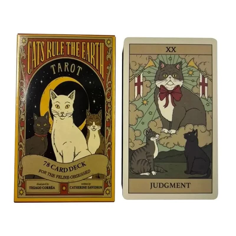 Gatti Rule Earth carte dei tarocchi A 78 Oracle English Visions Divination Edition Mazzo Borad Giochi di gioco