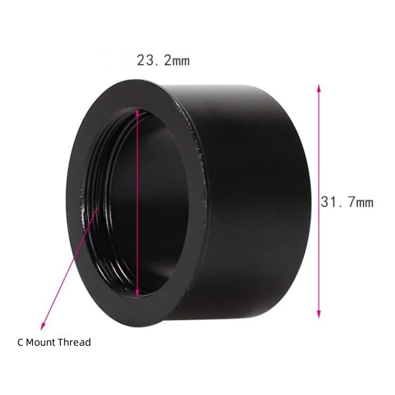Agnicy Adapter 23.2mm Inner Hole to 1.25 Inches Outer Diameter Joint C Mount C Port Thread