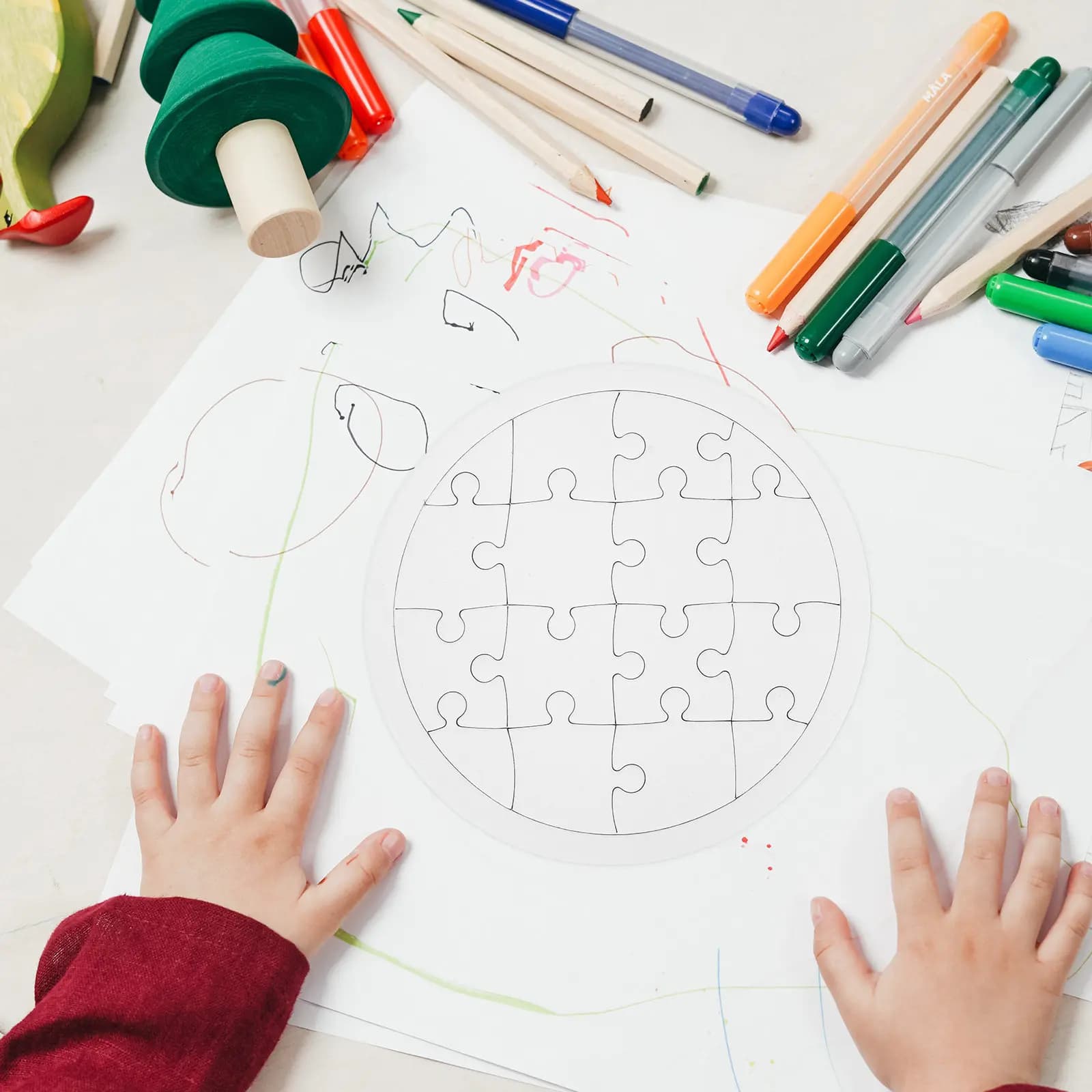 10 Pezzi Puzzle di Carta Vuoti per Bambini, Fai-da-Te, per Sublimazione, Disegno e Graffiti, Materiali per Artigianato, per Inviti Personalizzati e Oggetti di Scena per Giochi