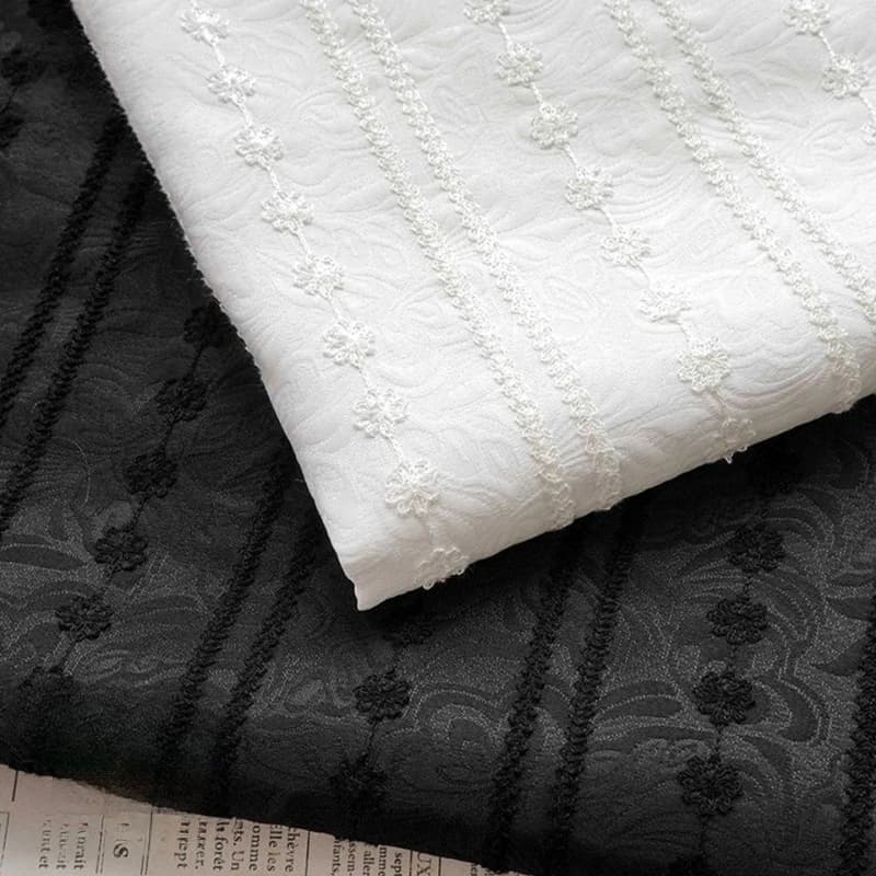 Solid Color Embroidery Plum Blossom Jacquard Fabric Retro Style Elegant Qipao Horse Face Skirt Jacket Color Woven Pillow Fabric