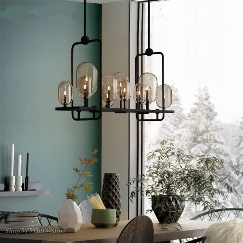 Modern Glass Pendant Light Retro Kitchen Lights Hanging Candle Restaurant Bar Coffee Shop Industrial Lamp Fixture home decor
