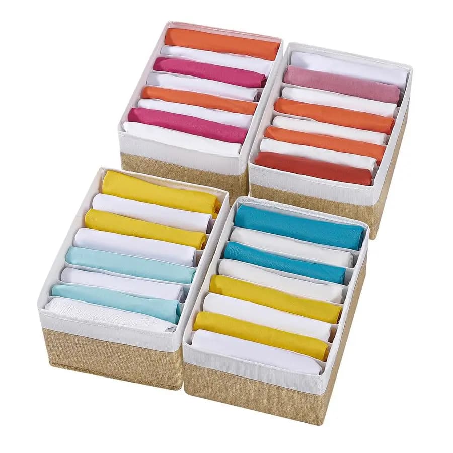 Organizers for Knits and Dresses, Box Container for Wardrobe with 8 Parts, Organizer Lavabile for Piegati Dresses