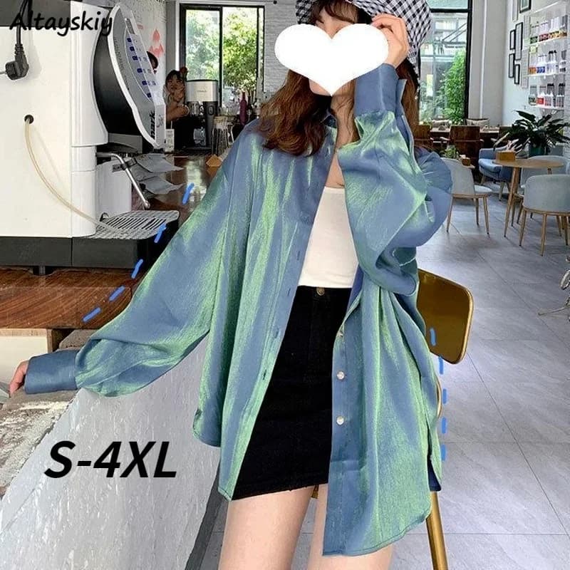 Camicia donna nuova estate sciolto Designer a prova di sole stile coreano vacanza Streetwear morbido abbigliamento donna moda Casual All-match