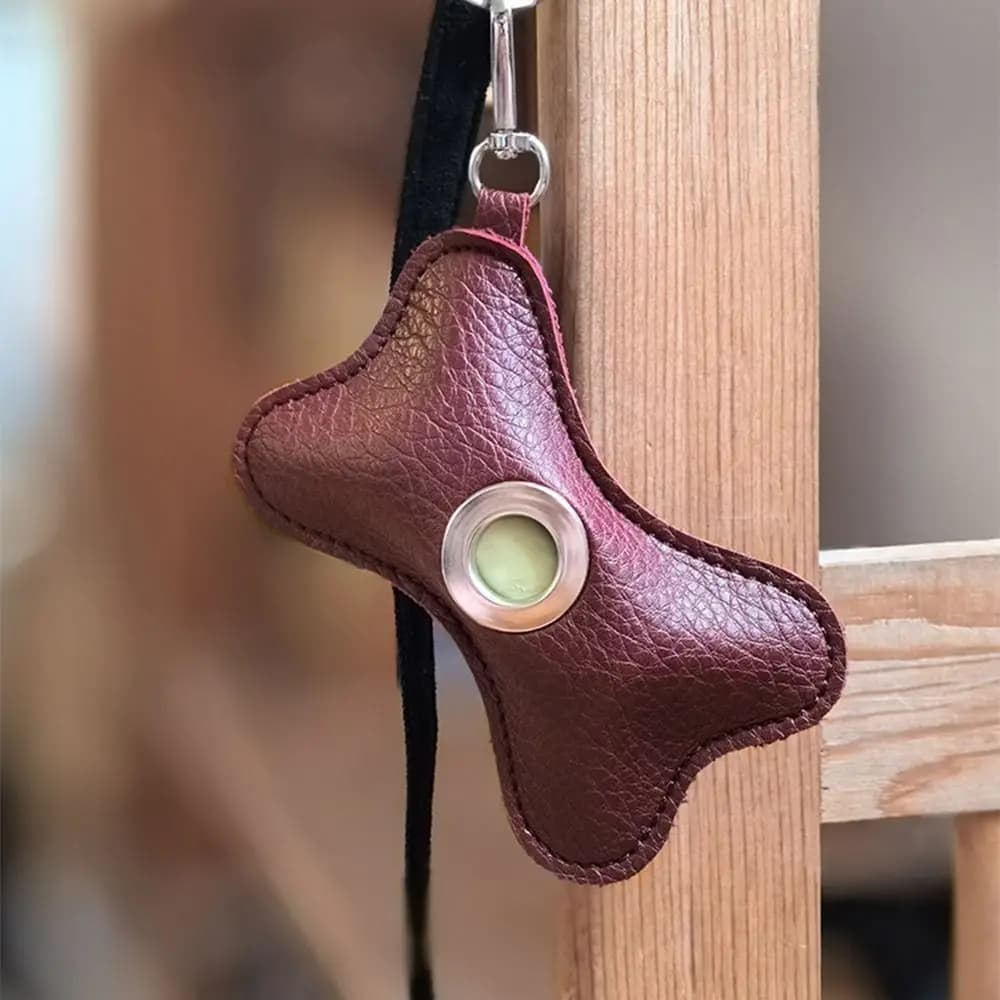 Dispenser Creativo per Sacchetti per Escrementi di Cane a Forma di Osso con Chiusura a Zip, Porta Sacchetti per Pulizia Rifiuti di Animali Domestici, Ricaricabile e Impermeabile