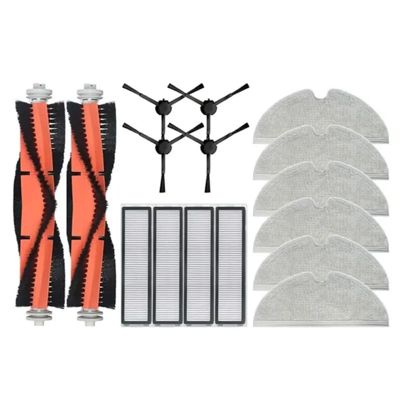 A24F-16PCS Parti di ricambio per robot aspirapolvere Dreame Bot D9 MAX / L10 Pro: spazzola principale, spazzola laterale, filtro HEPA, panno lavapavimenti