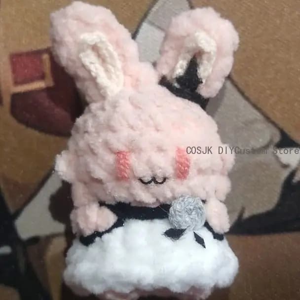 Gioco Arknights Theresa Anime Kawaii Coniglio Cosplay Giocattolo Fatto a Mano Mini Bambola all'Uncinetto Ciondolo Ornamento Regalo per i Fan