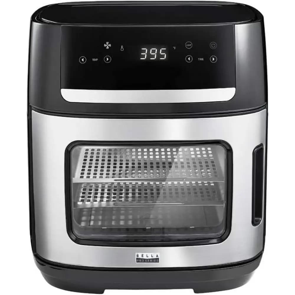 Forno a convezione a 4 fette con friggitrice ad aria, disidratatore e girarrosto - Acciaio inossidabile