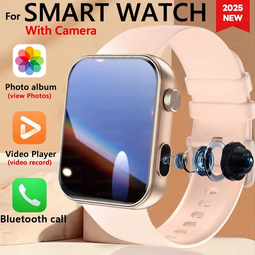 2026 Nuovo Smart Watch con fotocamera Bracciale sportivo con frequenza cardiaca TWS Auricolare Musica locale Bluetooth Talk Smartwatch Uomo Donna