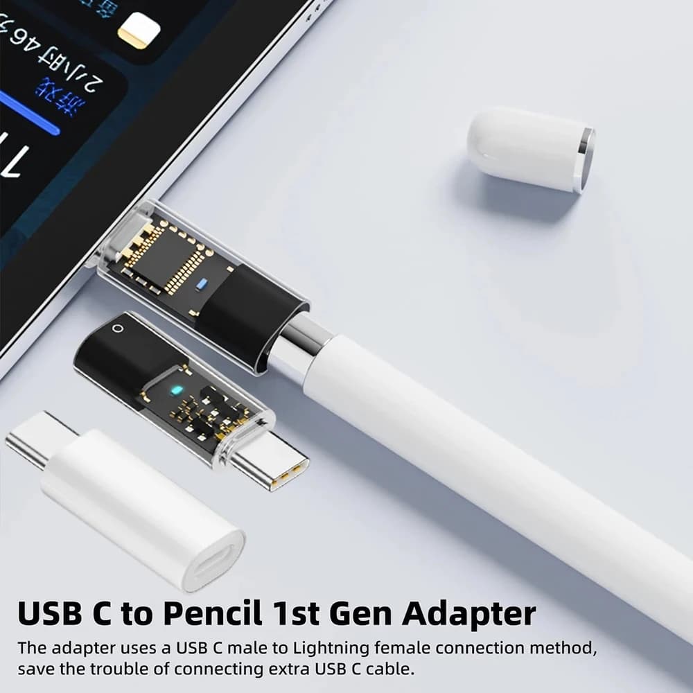 USB C to iPencil charging adapter compatible with Pencil 1a and I/Pad 10th generation