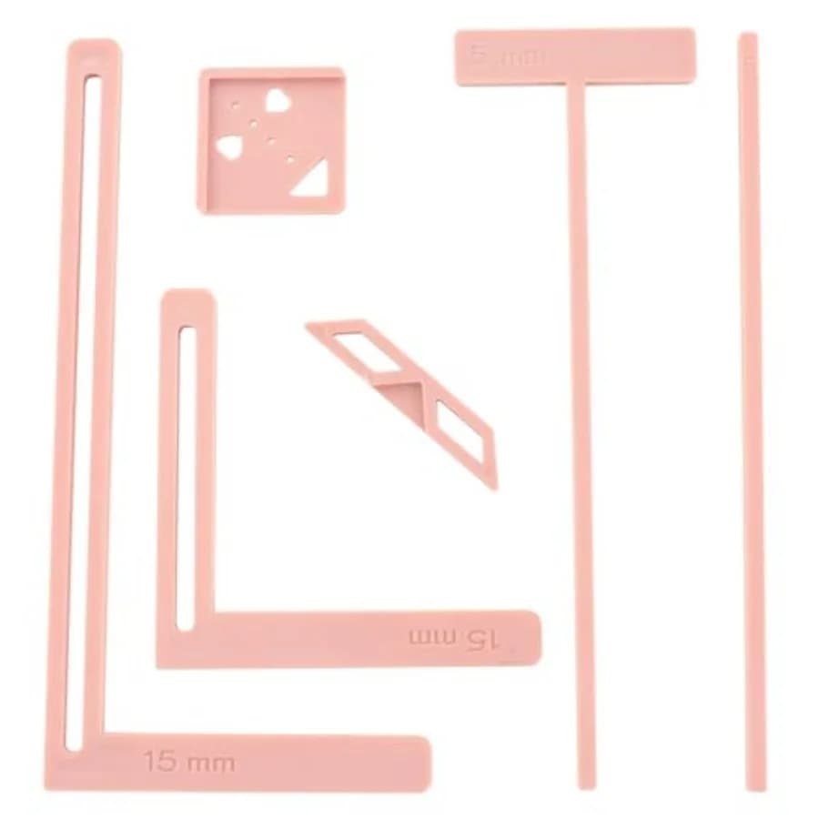 6Pcs Bookbinding Easy Scrapbooking Tool for Starter, Complete Great Stencils and Cutter Guide Kit Can Be Made into Notebook Cal