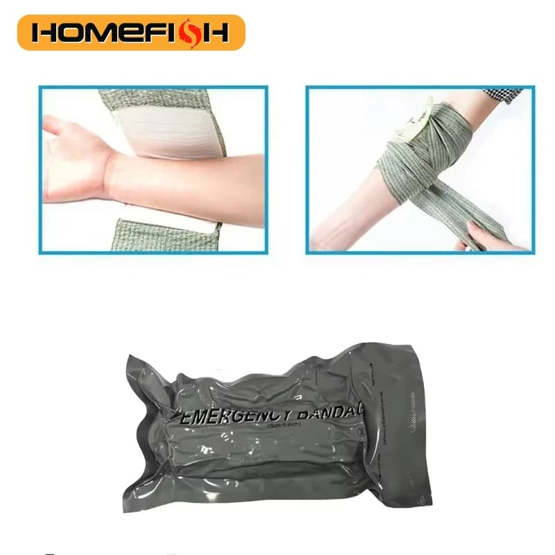 Kit medico per traumi Benda israeliana da 4/6 pollici Protezione di sicurezza di emergenza per campeggio all'aperto Escursionismo Ferita di primo soccorso