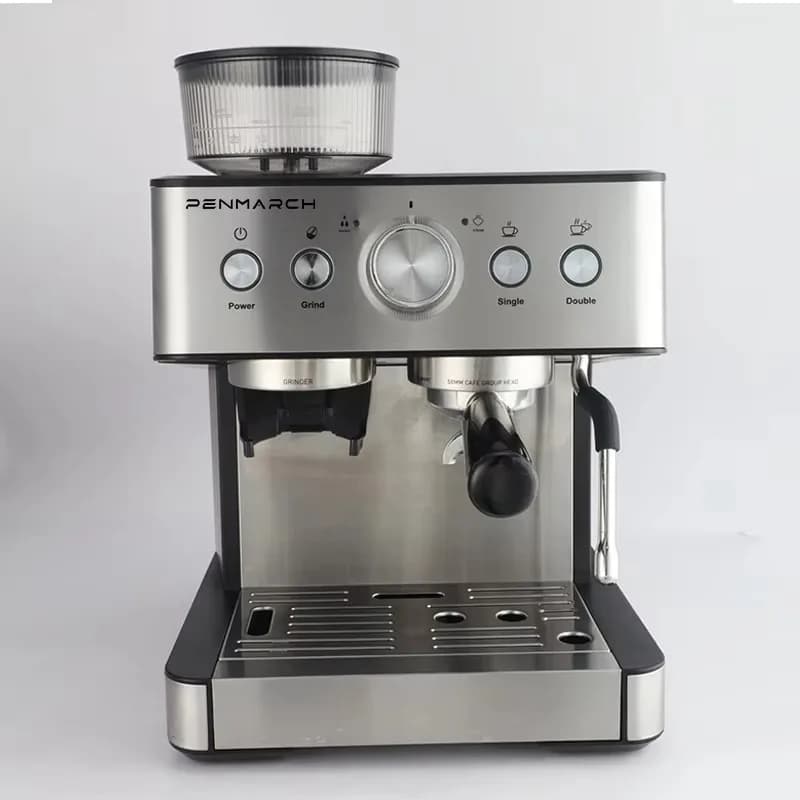Espresso Coffee Machine with Grinder for Quick Coffee-making at Home Easy to Clean Stainless Steel Coffee Maker