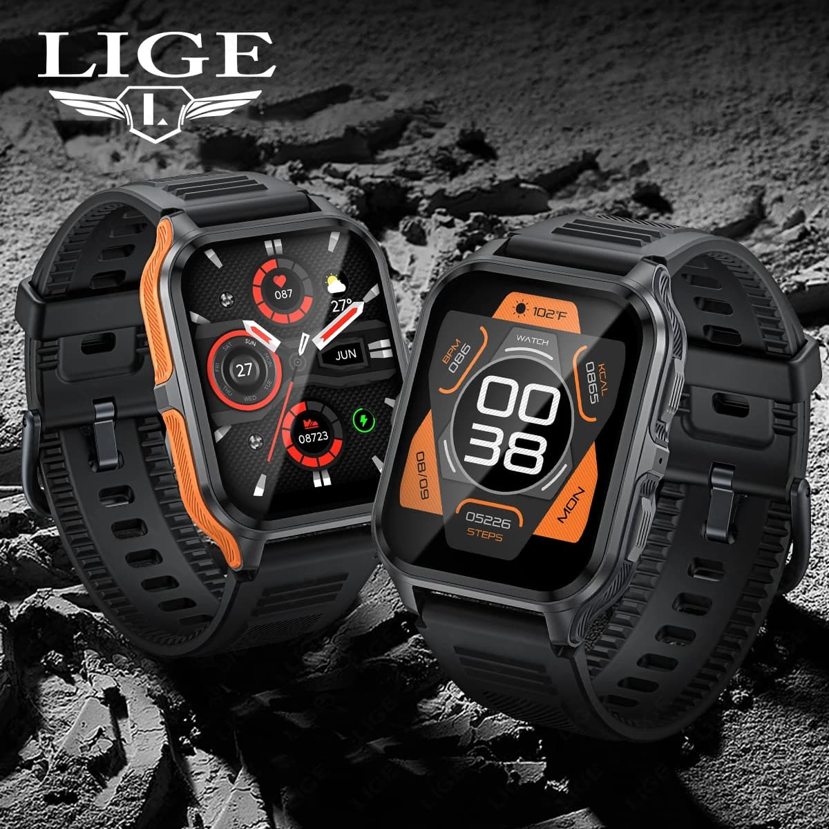 Smartwatch Militare da Uomo 2026 per Esterni con Monitoraggio Salute, Chiamate Wireless, Fitness e Impermeabilità per Telefoni iOS e Android