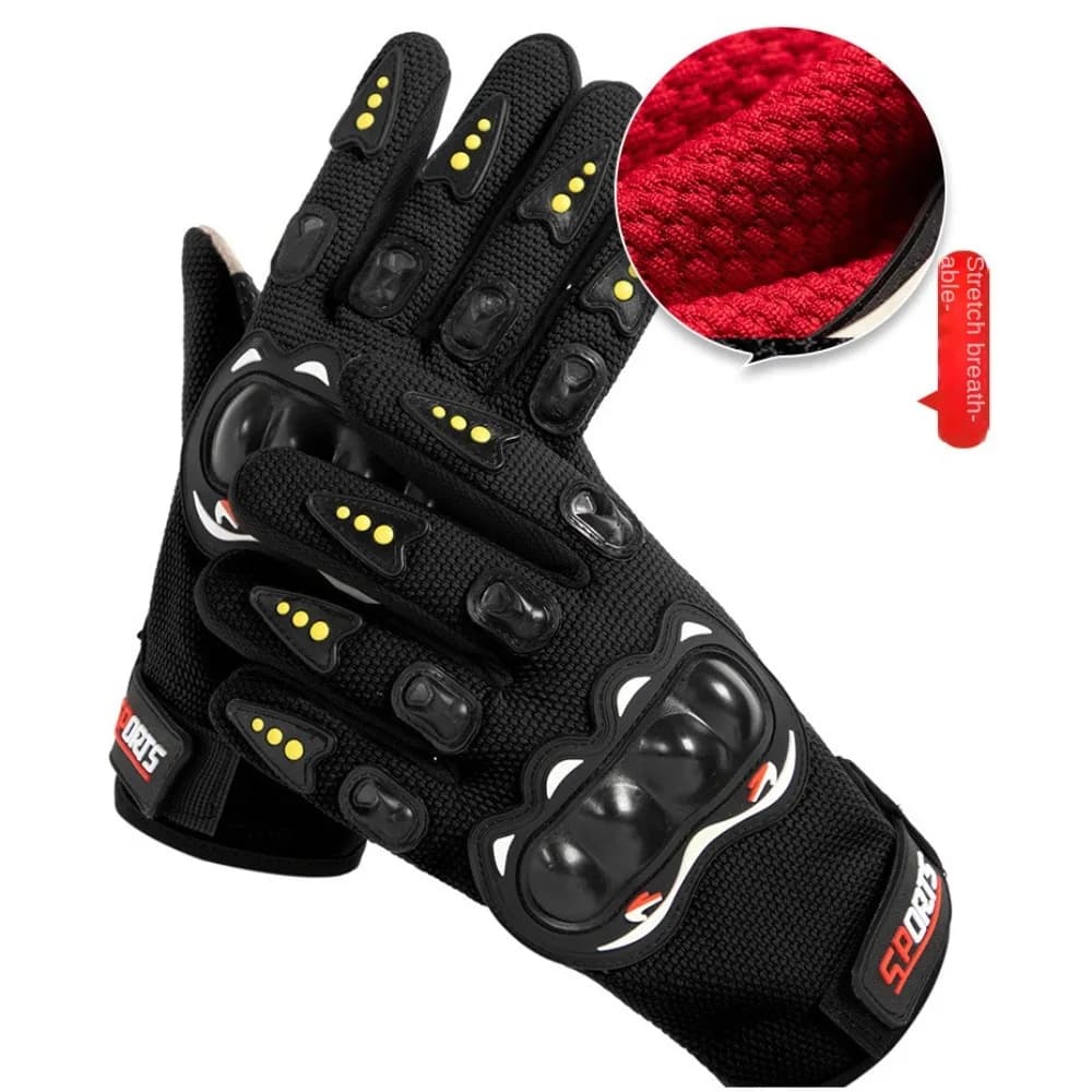 Riding Gloves for Polyester Motorcycles Breathable Black Blue Red Gloves full half fingers Mountain Bike Gloves resistant to wear