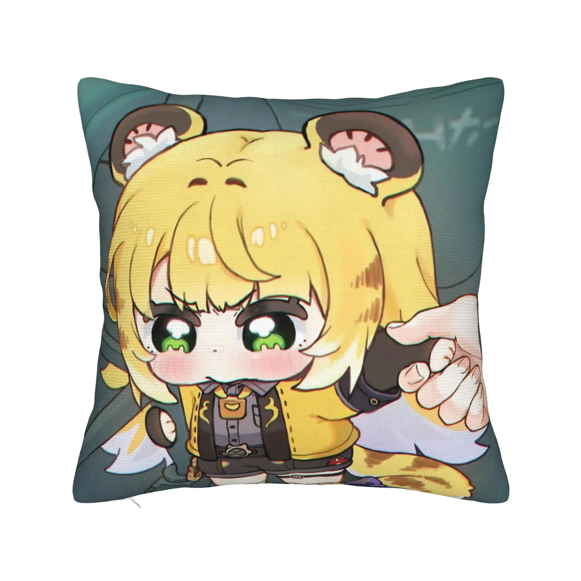 Fodera per cuscino decorativa Trickcal C-Chibi Go Games Stuff Home, fodera per cuscino con cerniera, multi-misura