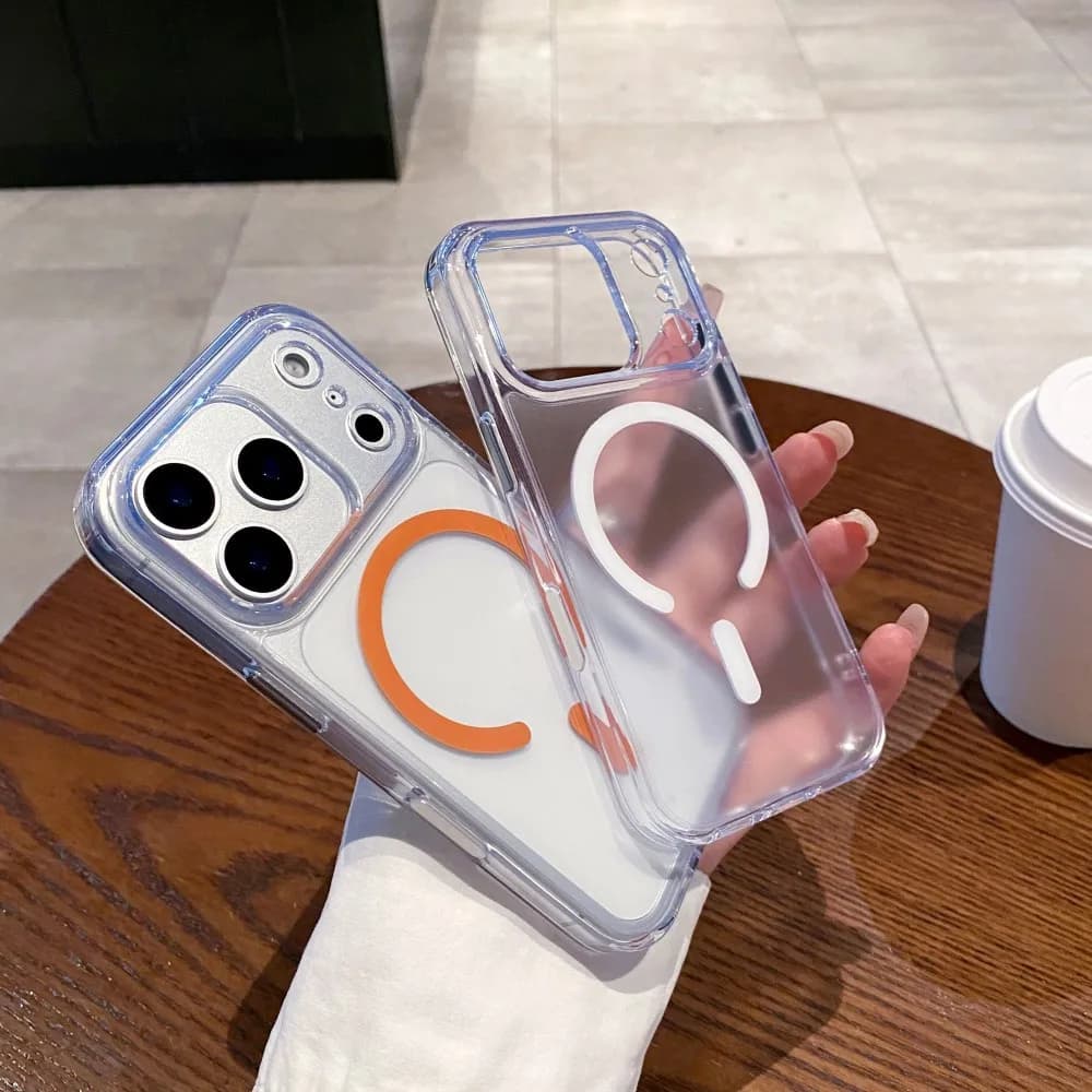 For Apple iphone 17 Pro Max Case Hard Transparent Magnetic Magsafe Protective Back Cover Case For iphone Air 17Pro Phone Shell