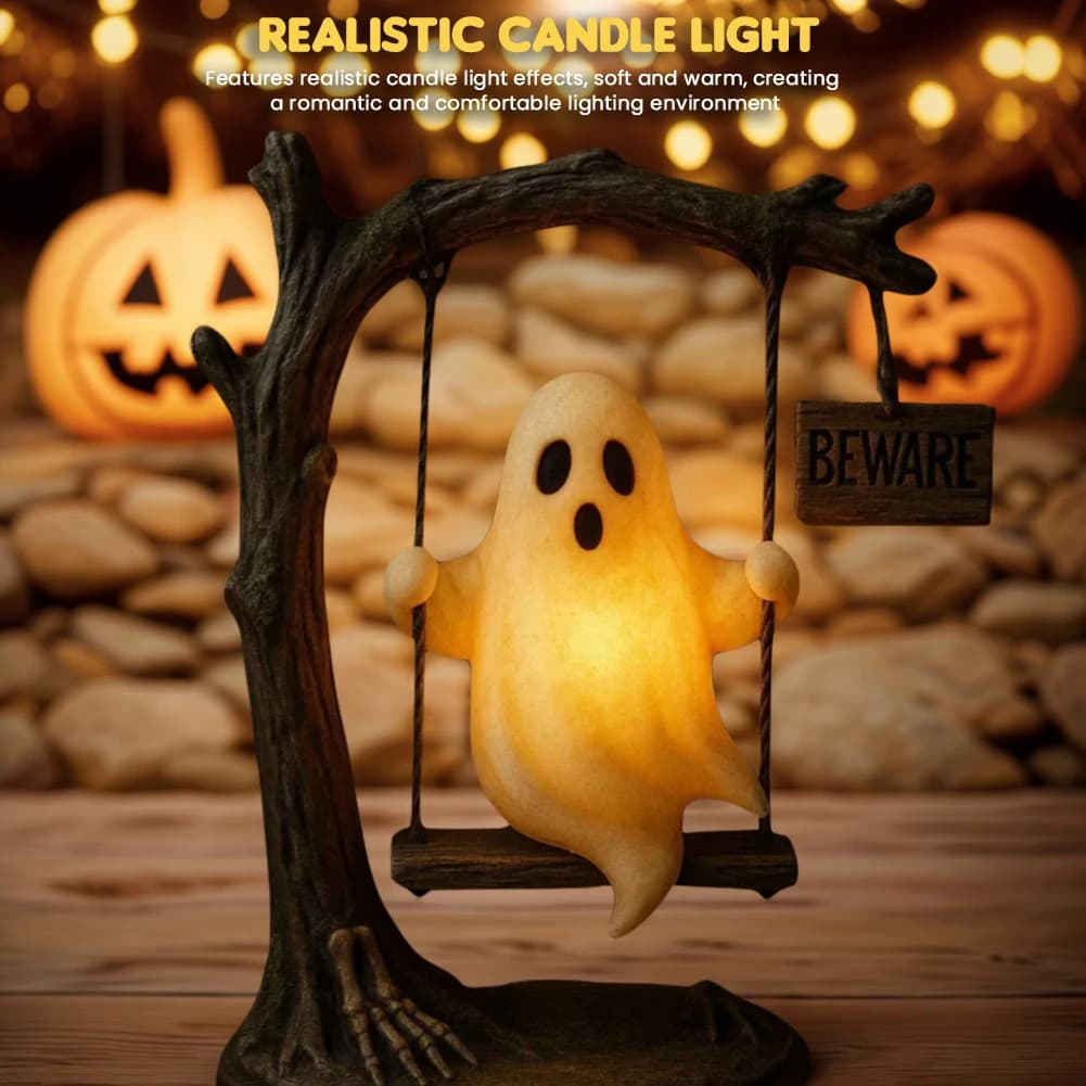 Simpatica luce notturna fantasma a LED 3D Luce notturna per bambini Regalo Lampada da comodino per dormire Decorazioni di Halloween Bella lampada fantasma Luce calda