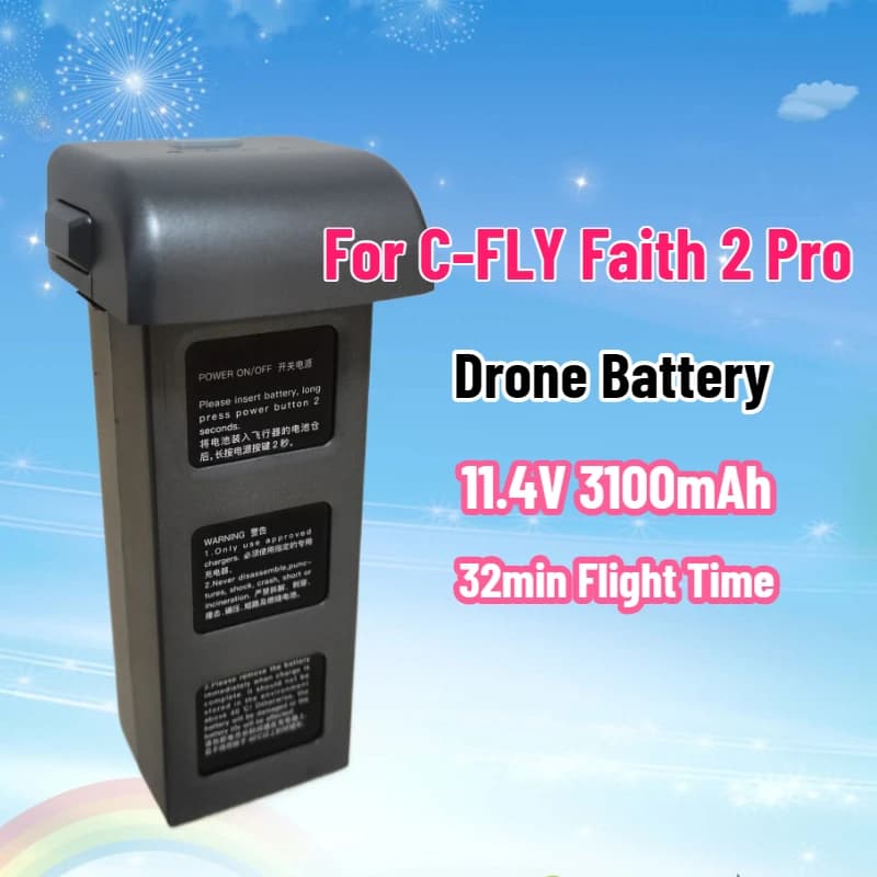 Batteria da 11,4 V 3100 mAh per C-FLY Faith 2 Pro Batteria 32 minuti Tempo di volo per Faith2 Pro Drone Batteria Accessori di ricambio