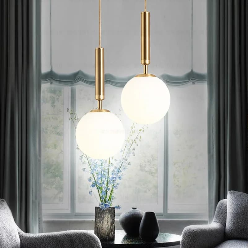 Nordic Suspension lamps Interior lighting Golden Glass Ball lamps Modern Suspension lamp Dining tables Bedroom living room decoration