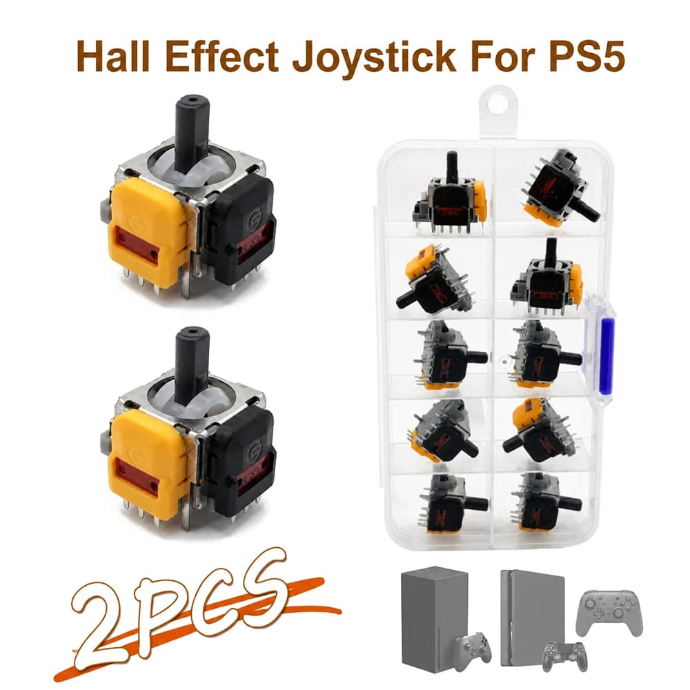 2Pcs 3D Analog Hall Effect Joystick Sensor Module For PS5/PS4/Xbox One/Switch Pro Game Controller Thumbstick Repair Accessories