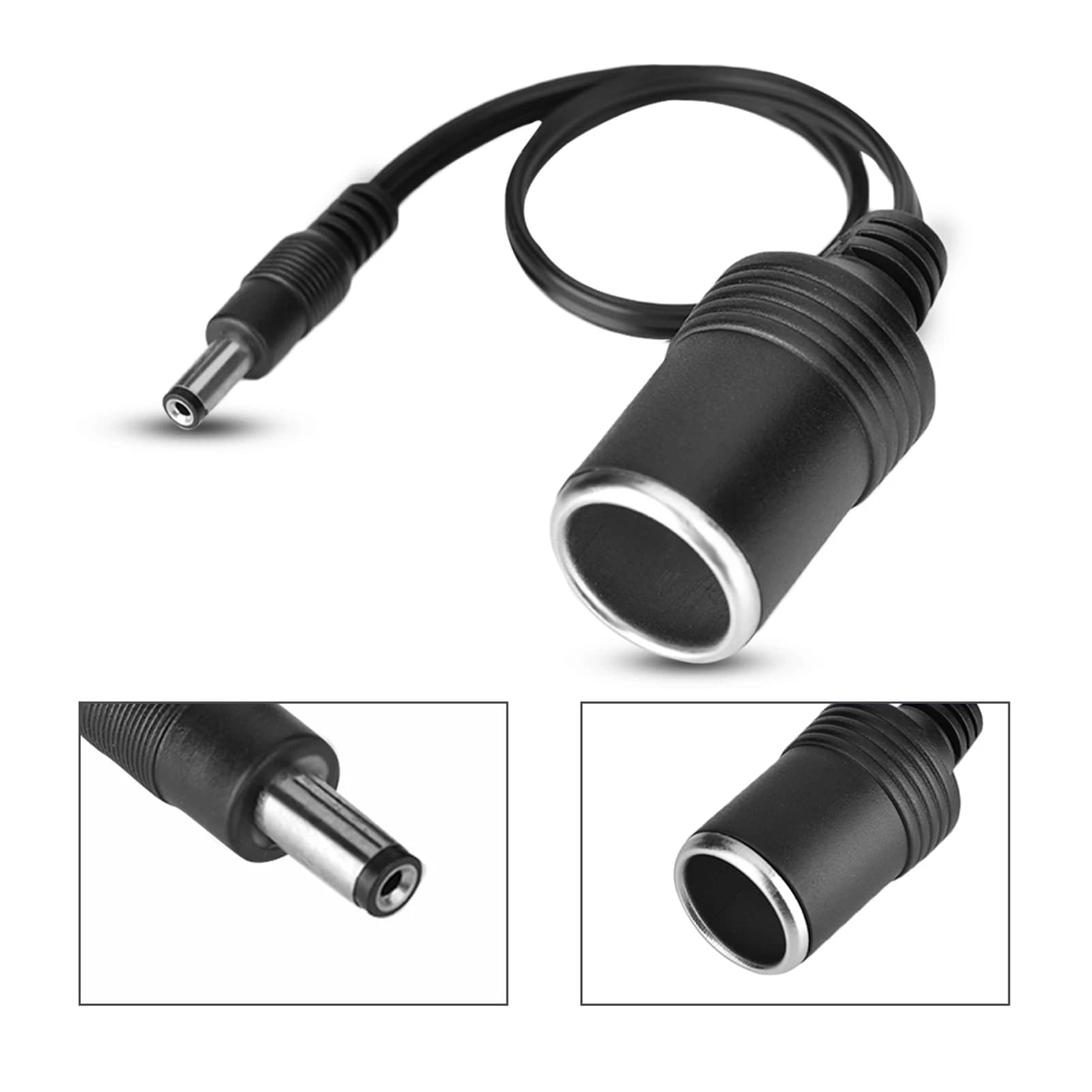 5.5 X 2.1mm Female Plug to Car Cigarette Lighter Female Socket Power Supply Cable Cigarette Lighter Adapter Cable