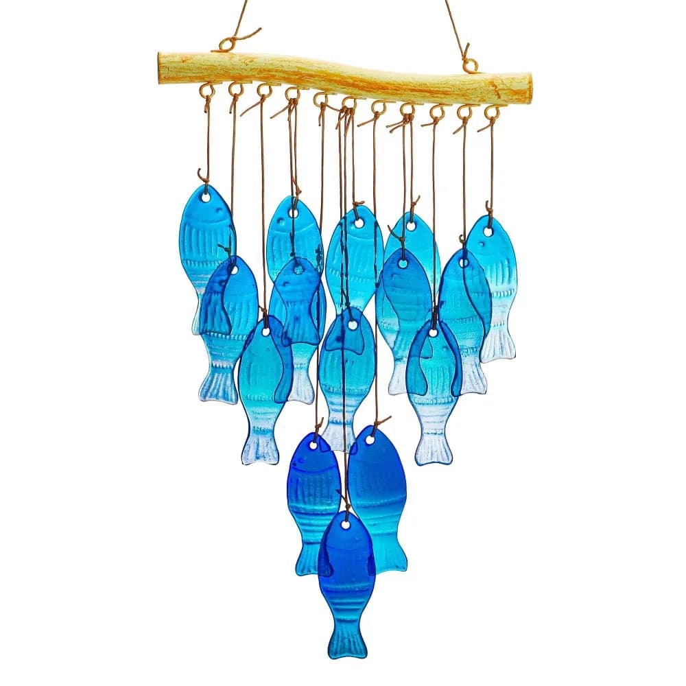 Crafts Hanging Fish Shaped Wind Chime Novelty Colorful Sun Catcher Handmade Creative Light Collection Pendant Gift
