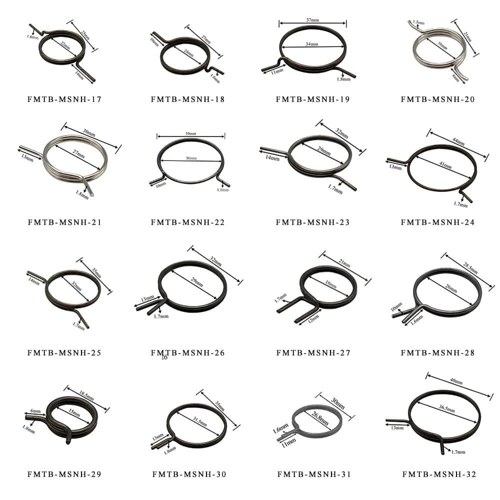 Accessories for twist springs for coil return for door handle with twist spring for 5 pieces lock